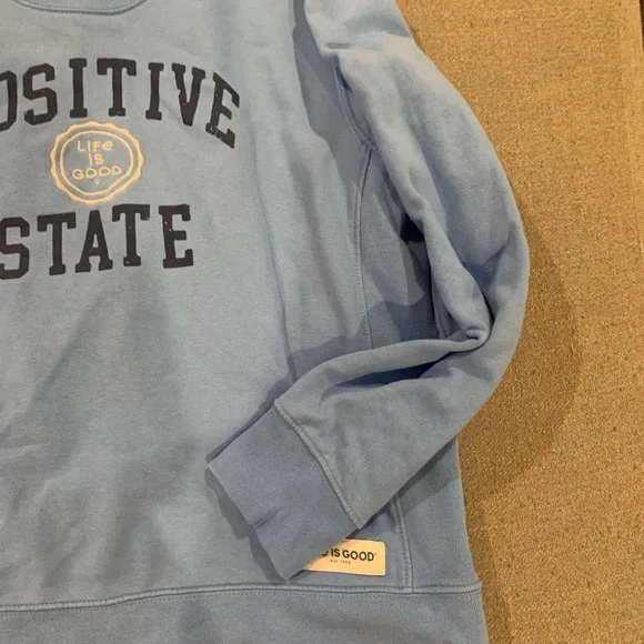 Life Is Good Light Blue Positive State Crewneck - Picture 2 of 6